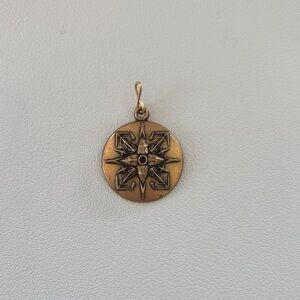 Alex and Ani Bronze Compass Star Pendant Charm